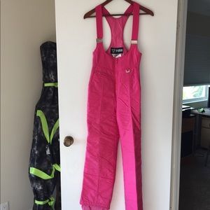 FERA pink ski bibs